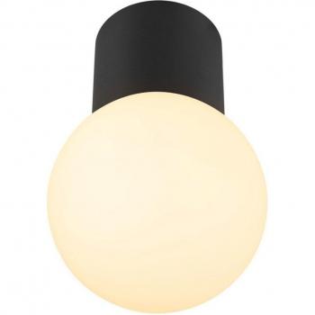 SLV Bad-Deckenlampe Varyt, schwarz, Aluminium, Ø 12 cm