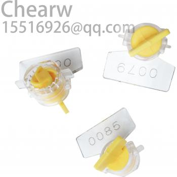 100-Pack Torsion Seal Plastic Stamps with Company Branding