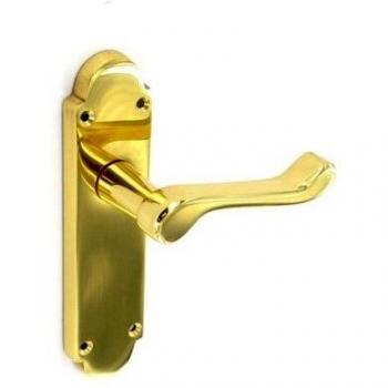 Securit Richmond Brass Latch Handles (Pair)
