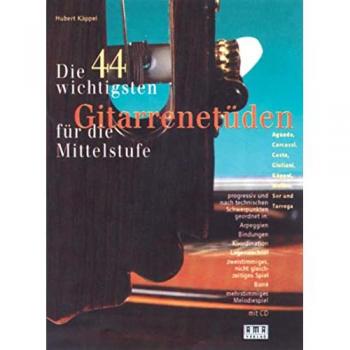 Méthodes et pédagogie AMA VERLAG KAPPEL H. - DIE 44 WICHTIGSTEN GITARRENETUDEN + CD Guitare acoustique