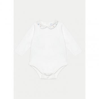 Body con Maniche Lunghe a Cuoricini per Donna – Bianco, 6-9