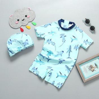 UPF50 Baby Boys' Swimming Suit with Shark Design