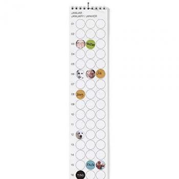 Dot on bday - 8 x 70 cm Planer Geburtstagskalender