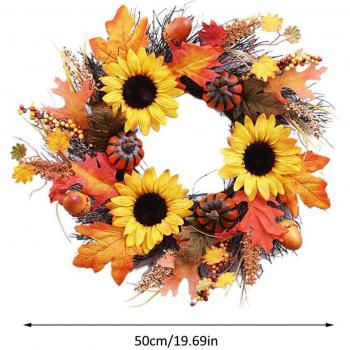 Couronne Murale Citrouille PVC