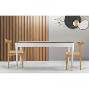 Tavolo Dmora Besozzo 180x60 fissa bianco/marrone