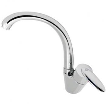 Miscelatore monocomando lavello monoforo canna alta cromato COMO