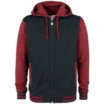 Sweat à capuche zippé de R.E.D. by EMP - Playing The Blame Game - XL à 5XL - pour Homme - noir/rouge