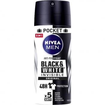 Nivea Men Déodorant Spray Invisible Noir et Blanc 100 ml