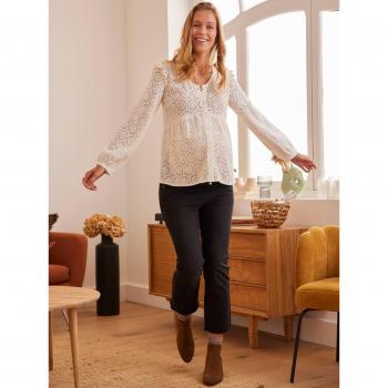 Blusa Beige Claro de Macramé para Mamás