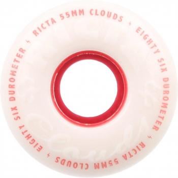 Ricta Clouds 86A 57 mm Rollen – Rot/Weiß (Uni)