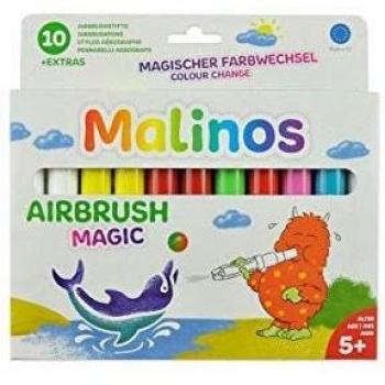 Malinos 10er Airbrush Magic Farben Set mit 4 Schablonen