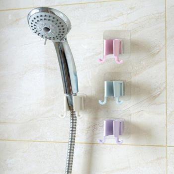 Bâton mural auto-adhésif réglable pour douche en plastique