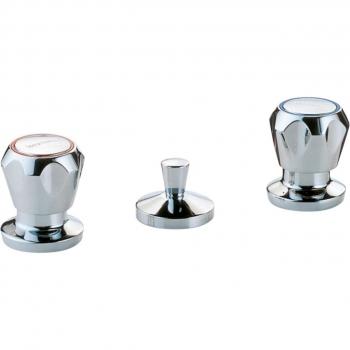 Batteria completa per bidet 3 fori con piletta