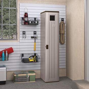 Tall Haven Storage Unit – Resin, Grey, 51 × 38 × 183 cm