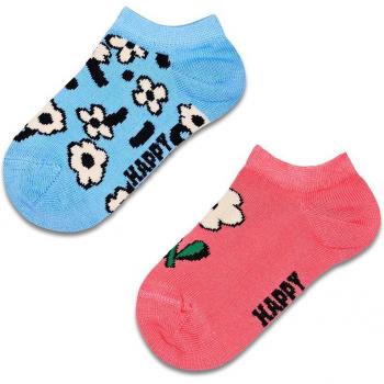 Chaussettes Basses Fleurs 2-Pack Bleu Ciel