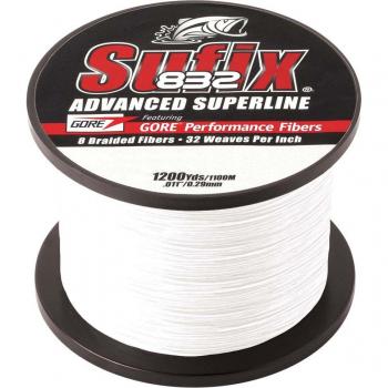 Sufix 832 Braid 10lb Line, Ghost, 1200 Yds, 660-310GH