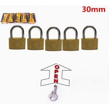 30mm Keyed Alike Copper Padlocks - 5 Pack