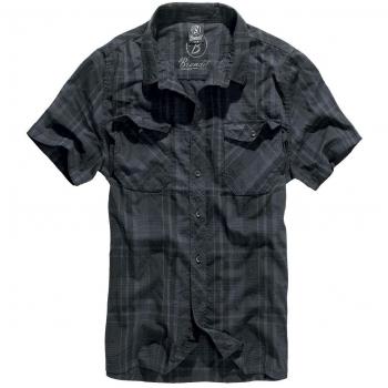 Brandit Roadstar Kurzarmhemd Schwarz/Blau