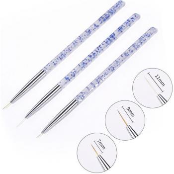 3-Piece Acrylic Nail Art Brush Set