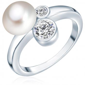 Anillo Blanco Perla Valero de Plata