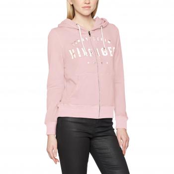 Hilfiger Denim Thdw Basic Grphc Zip Hoody L/S 13, Suéter para Mujer, Rosa