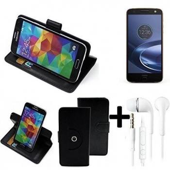 Cáscara Black Moto Z Force con soporte y monedero integrado