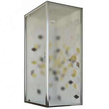 Box Doccia Cristal Duo 70x75 cm Anta Pieghevole in Vetro Stampato H198