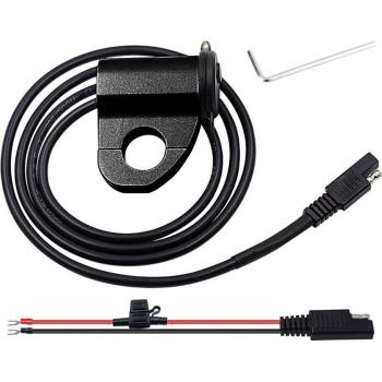 Leepee USB Snellader met Schakelaar, 2.4A Digitale Display, Waterdicht voor Motorfiets en Auto