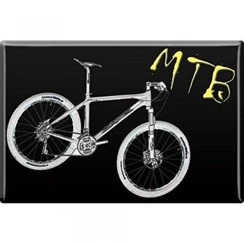 MAGNETBUTT0N MTB RAD Carreras De Bicicletas 8cm x 5,5cm