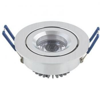 Sigor Wandleuchte + Deckenleuchte 5423501LEDEinbaustrahler Ra90 7W 2700K alu gebürstet 230V Abstr 36 schwenkb dim 440 lm