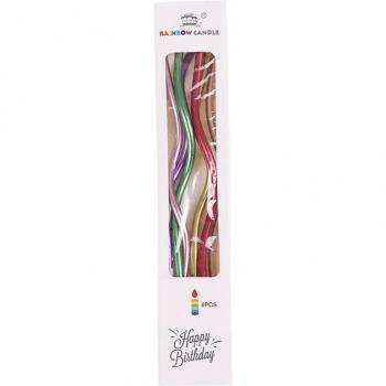 Curved Spiral Cake Candles - 6 Pcs
