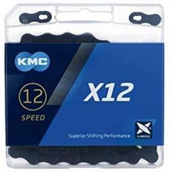 KMC X12 Silver/Black 126P Chain, 12-Speed, in Blister Packaging