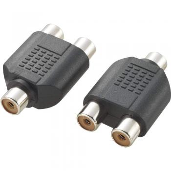 SP-2873360 KR1248 Adattatore RCA Audio a Y [1x Presa RCA - 2x Presa RCA] Nero - SpeaKa Professional