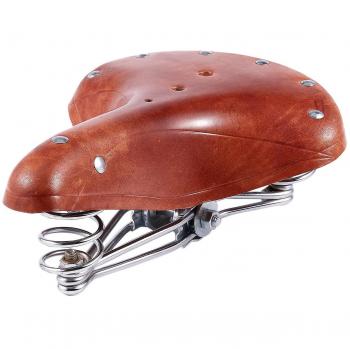 Selle Vintage en Cuir Souple pour VTT
