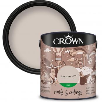 Crown Silk Emulsion Paint - Linen Blend shade