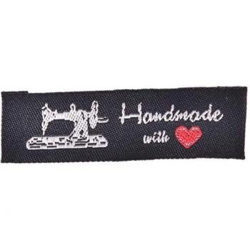 Cat-Themed Woven Clothing Tags 50pcs