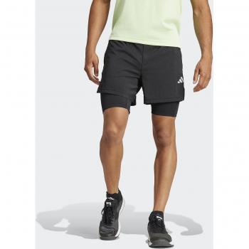 Pantalón de fitness adidas essentials gym+ wv 2in1 s hombre negro