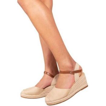 Where's That From Womens/Ladies Blakely Faux Leather Closed Toe Low Wedge Sandals 7 UK beige