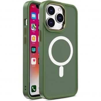 Zielona Obudowa MagSafe Matowa do iPhone 15 Hurtel