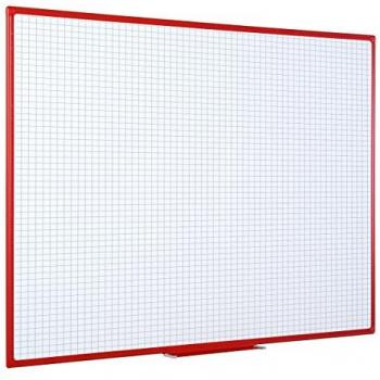 Red‑Frame Maya Drywipe Whiteboard, 180x120 cm
