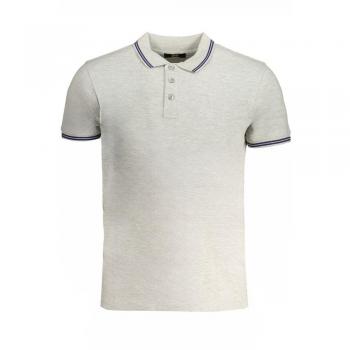 Cavalli Class Gray Cotton Polo Shirt - 2XL