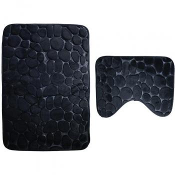 Ensemble de tapis de salle de bain antidérapants - 2 pièces