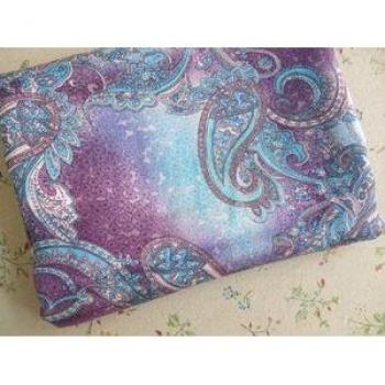 100cm x 148cm Satin Charmeuse Fabric Retro Paisley Design