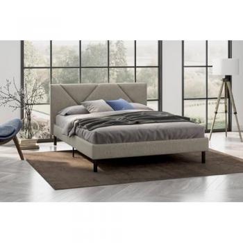 Letto Tirino 160x200: Imbottito, Testiera Elegante, Base a Doghe – Relax Max
