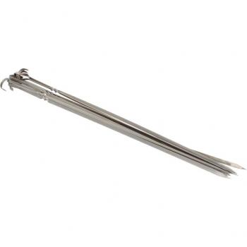 10pcs Stainless Steel BBQ Skewers Set