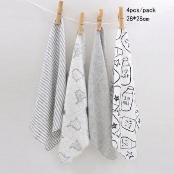 Paños de limpieza de algodón para recién nacidos, 21x21 cm, 8 unidades KF011