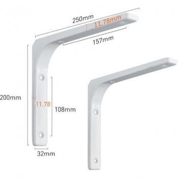 Support robuste en L pour étagère flottante, 2 pièces, 62KD