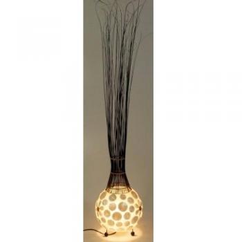 Guru-Shop Stehleuchte Bali, Naturmaterial Fiberglas