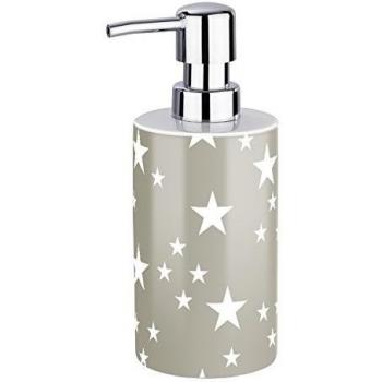 WENKO Keramischer Seifenspender in Taupe – 0,38 l