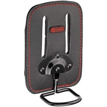Porte-marteau en cuir noir avec anneau en métal Connex COX951080
